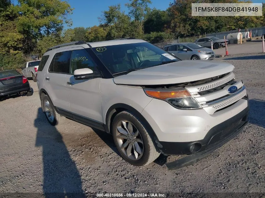 1FM5K8F84DGB41948 2013 Ford Explorer Limited