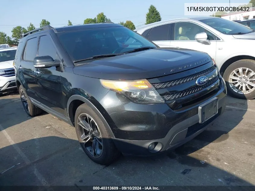 2013 Ford Explorer Sport VIN: 1FM5K8GTXDGC86432 Lot: 40313609