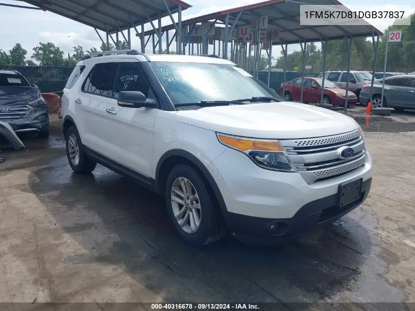 1FM5K7D81DGB37837 2013 Ford Explorer Xlt