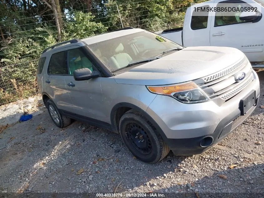 2013 Ford Explorer VIN: 1FM5K8B86DGA05892 Lot: 40330776