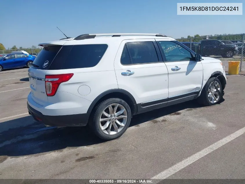 2013 Ford Explorer Xlt VIN: 1FM5K8D81DGC24241 Lot: 40335053