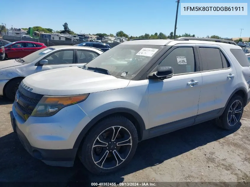 2013 Ford Explorer Sport VIN: 1FM5K8GT0DGB61911 Lot: 40352455