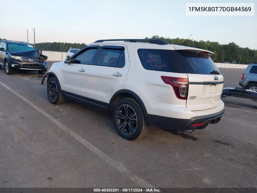 2013 Ford Explorer Sport VIN: 1FM5K8GT7DGB44569 Lot: 40353201