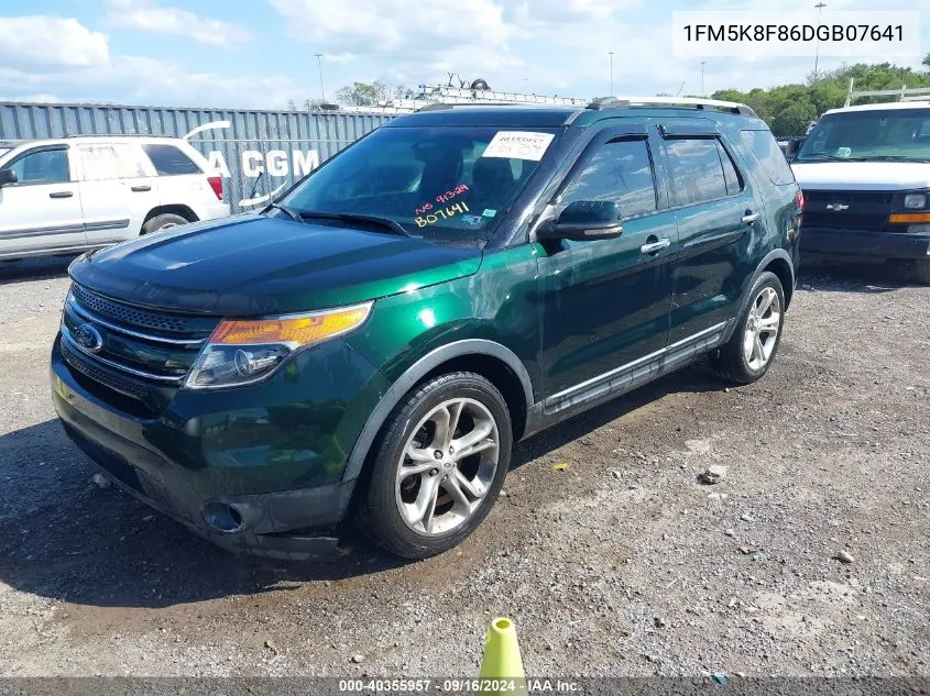 1FM5K8F86DGB07641 2013 Ford Explorer Limited