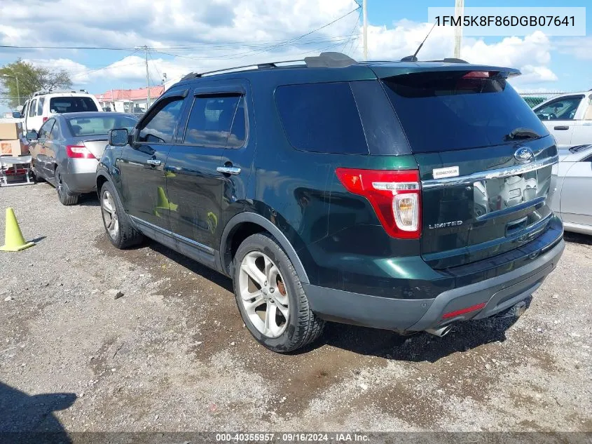 1FM5K8F86DGB07641 2013 Ford Explorer Limited