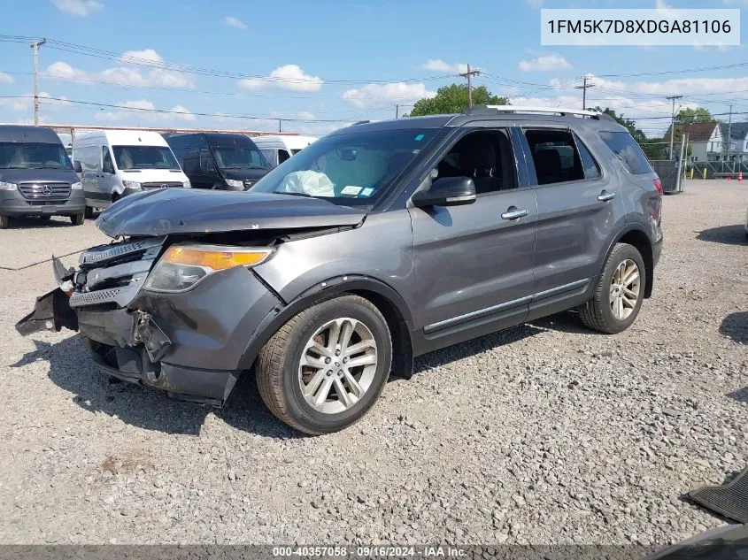 2013 Ford Explorer Xlt VIN: 1FM5K7D8XDGA81106 Lot: 40357058