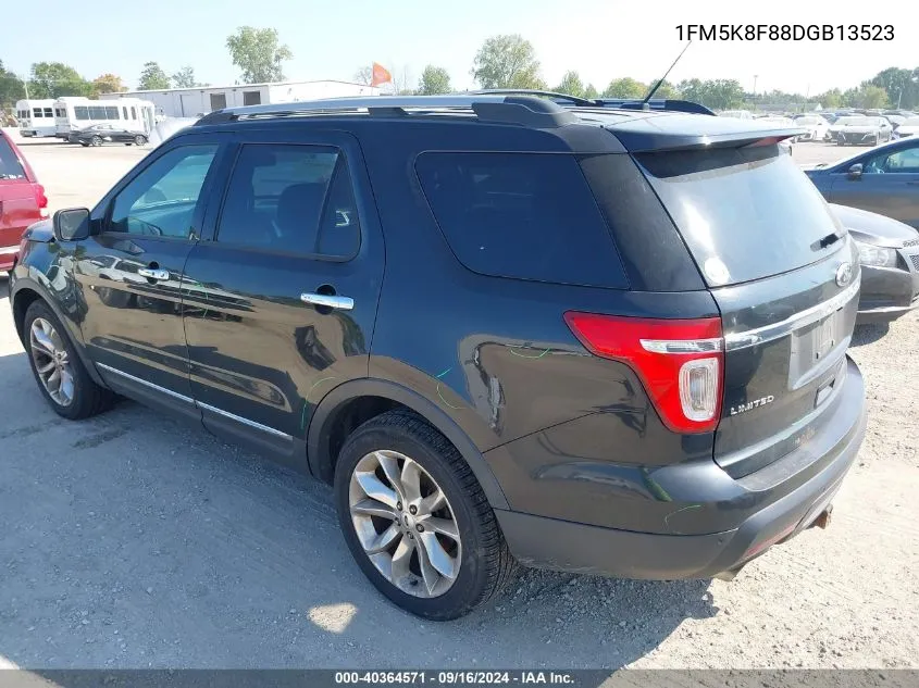 1FM5K8F88DGB13523 2013 Ford Explorer Limited