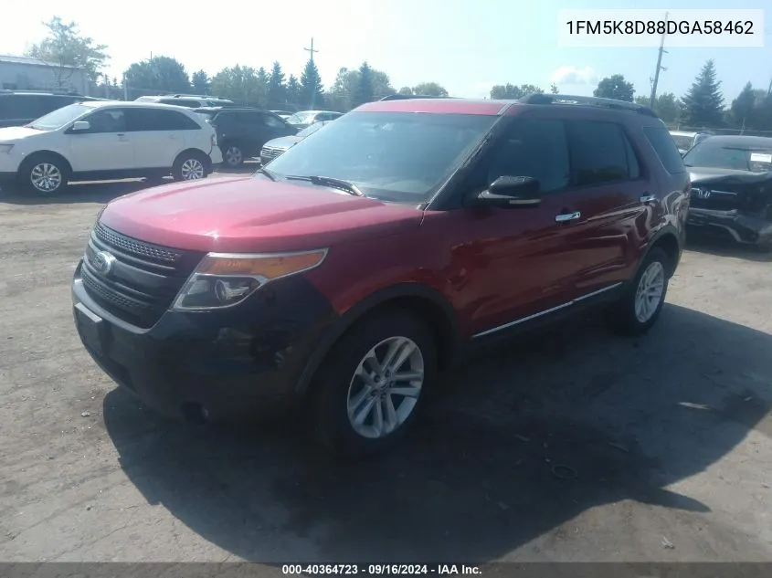 1FM5K8D88DGA58462 2013 Ford Explorer Xlt