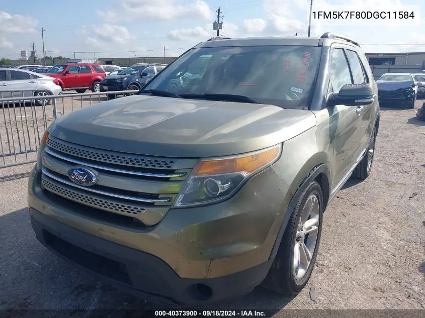 2013 Ford Explorer Limited VIN: 1FM5K7F80DGC11584 Lot: 40373900