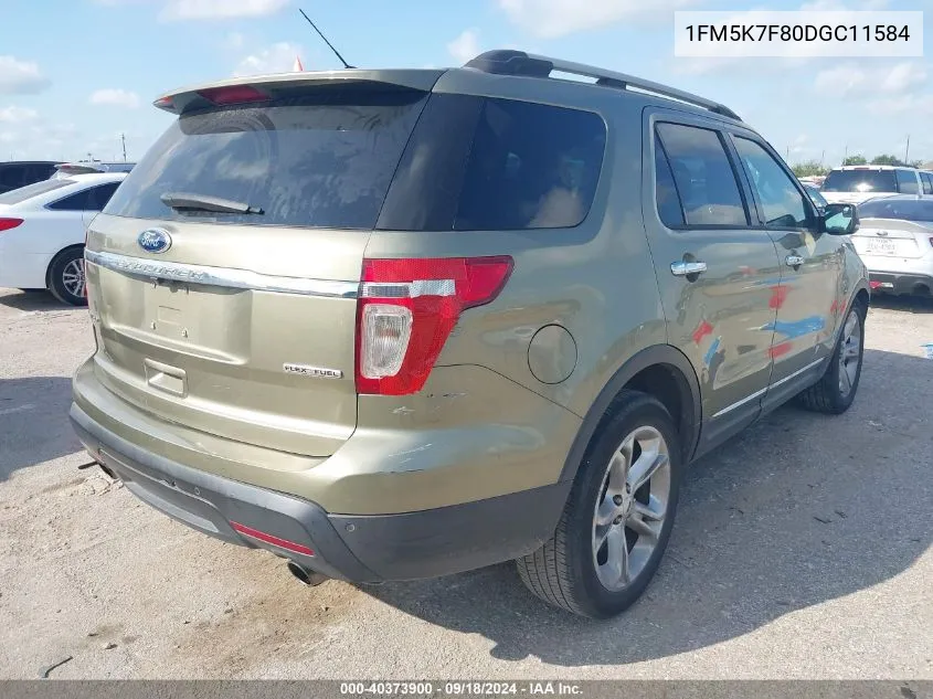 2013 Ford Explorer Limited VIN: 1FM5K7F80DGC11584 Lot: 40373900