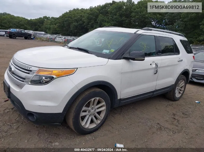 2013 Ford Explorer Xlt VIN: 1FM5K8D89DGA69812 Lot: 40432977