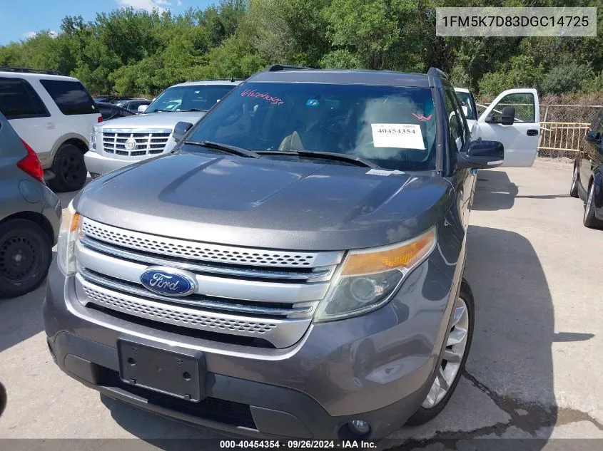 2013 Ford Explorer Xlt VIN: 1FM5K7D83DGC14725 Lot: 40454354