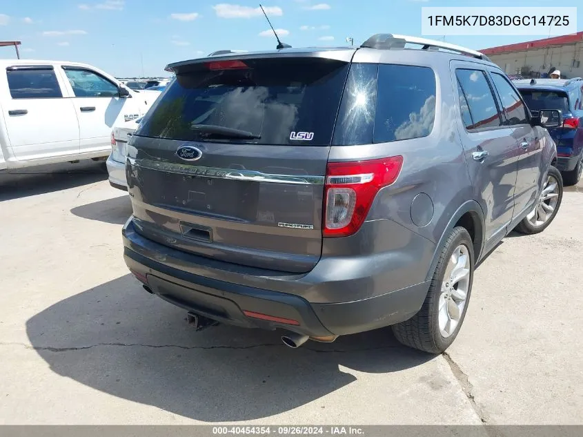 2013 Ford Explorer Xlt VIN: 1FM5K7D83DGC14725 Lot: 40454354