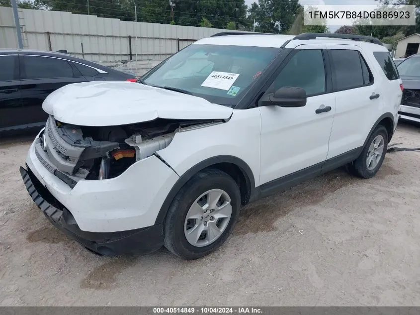 2013 Ford Explorer VIN: 1FM5K7B84DGB86923 Lot: 40514849