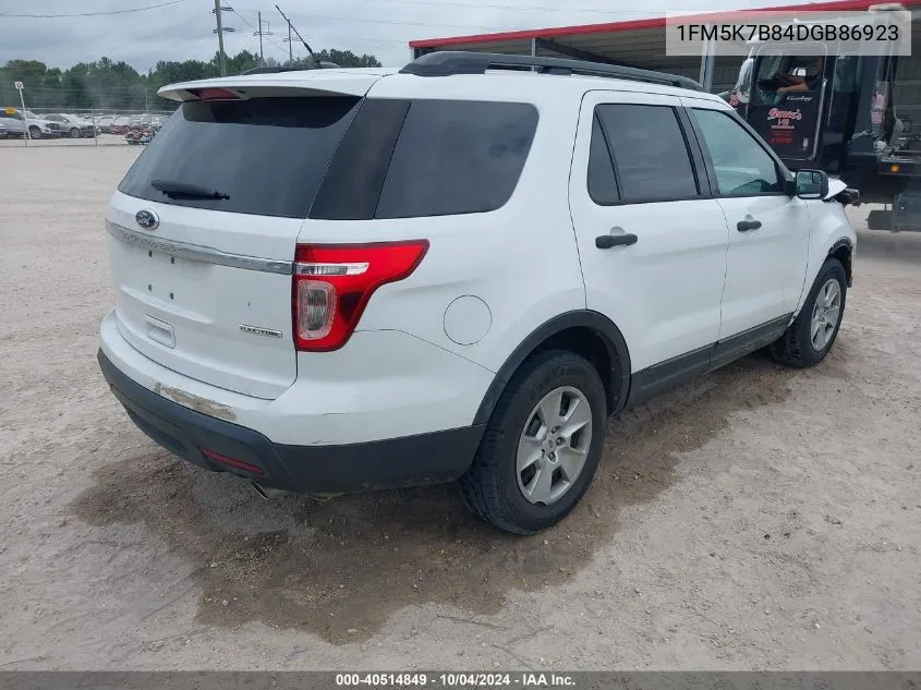 2013 Ford Explorer VIN: 1FM5K7B84DGB86923 Lot: 40514849