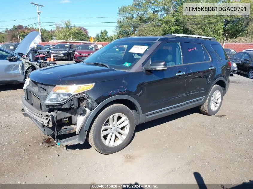 2013 Ford Explorer Xlt VIN: 1FM5K8D81DGA00791 Lot: 40515828