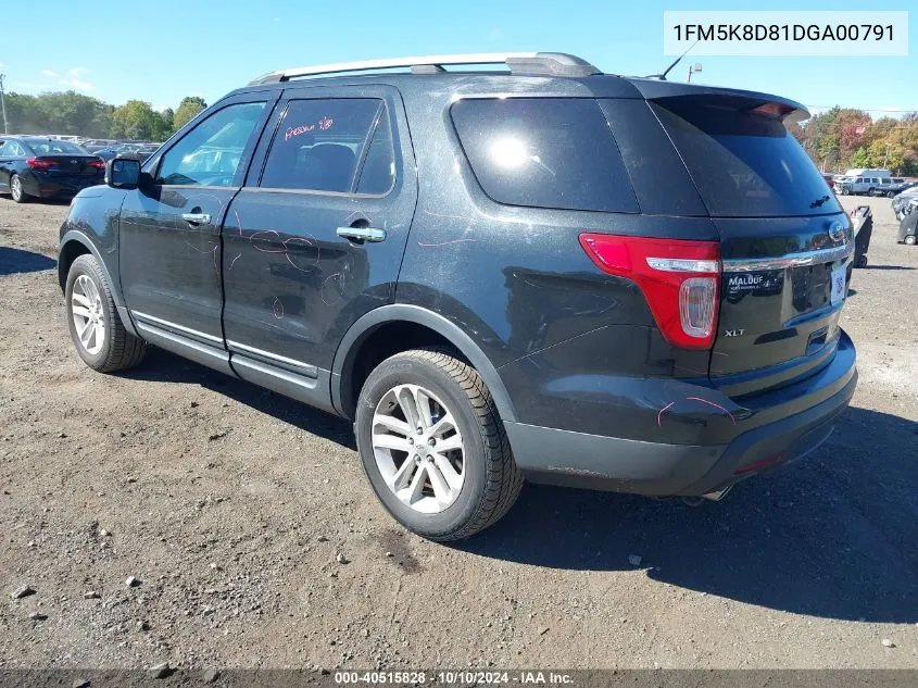 2013 Ford Explorer Xlt VIN: 1FM5K8D81DGA00791 Lot: 40515828