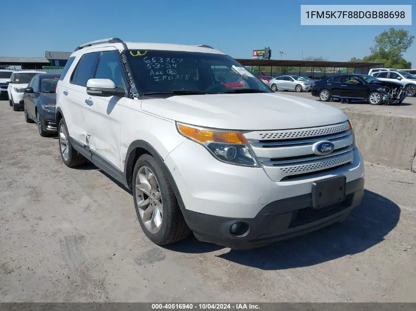 2013 Ford Explorer Limited VIN: 1FM5K7F88DGB88698 Lot: 40516940