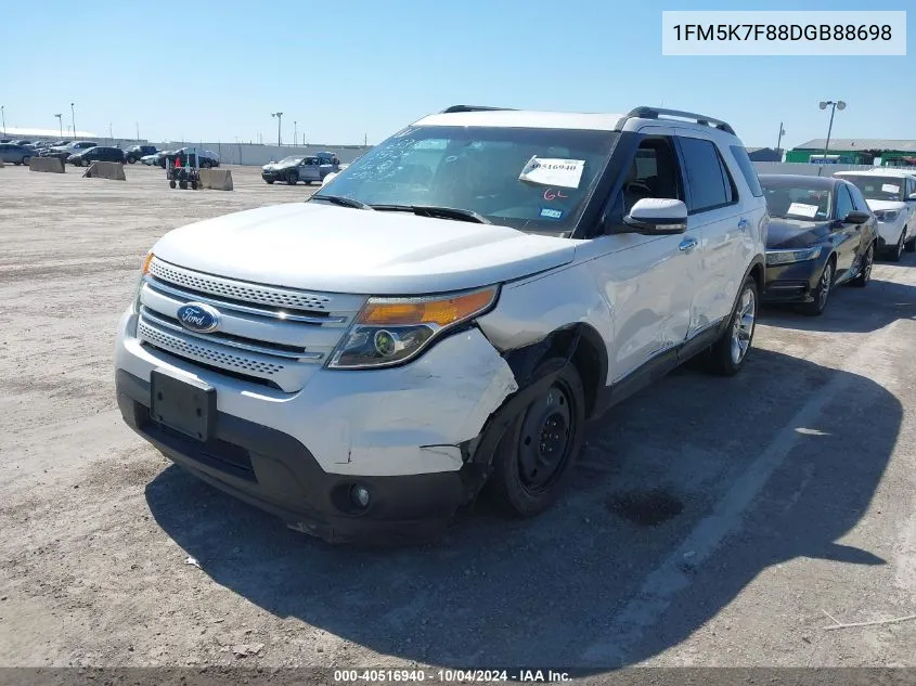 2013 Ford Explorer Limited VIN: 1FM5K7F88DGB88698 Lot: 40516940