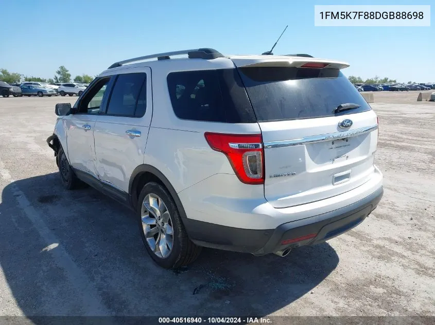 2013 Ford Explorer Limited VIN: 1FM5K7F88DGB88698 Lot: 40516940