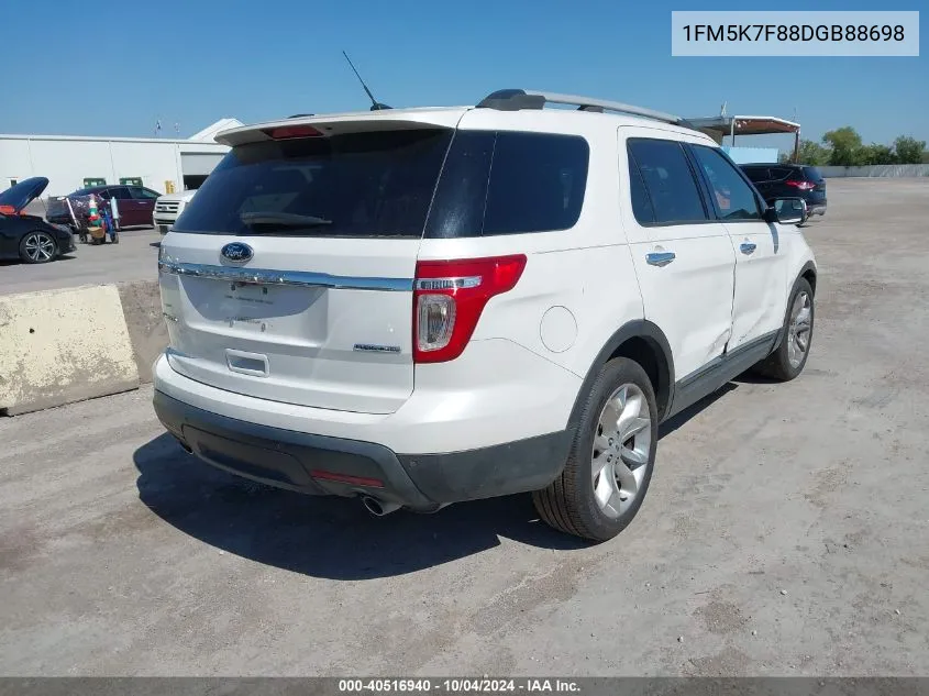 2013 Ford Explorer Limited VIN: 1FM5K7F88DGB88698 Lot: 40516940