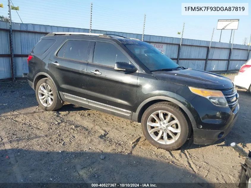 2013 Ford Explorer Limited VIN: 1FM5K7F93DGA87819 Lot: 40527367