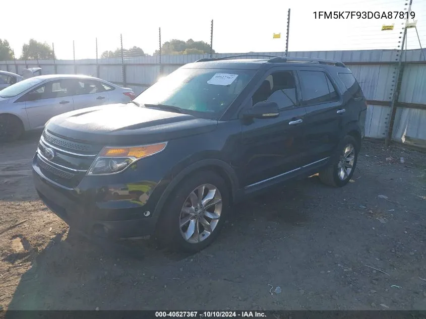 2013 Ford Explorer Limited VIN: 1FM5K7F93DGA87819 Lot: 40527367