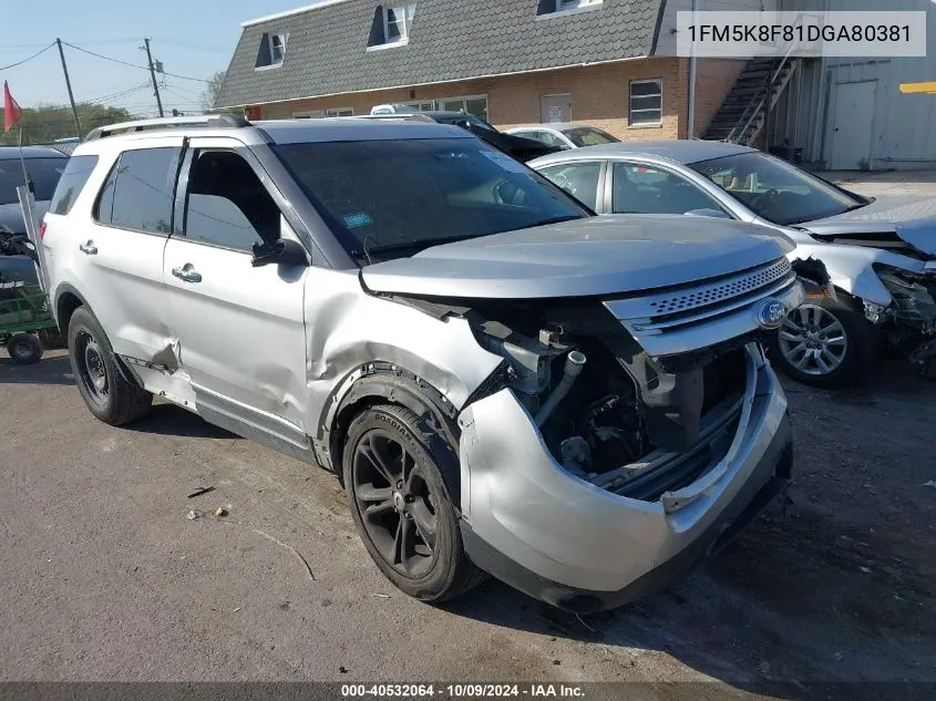 2013 Ford Explorer Limited VIN: 1FM5K8F81DGA80381 Lot: 40532064