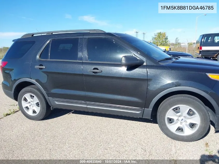 2013 Ford Explorer VIN: 1FM5K8B81DGA46785 Lot: 40533540