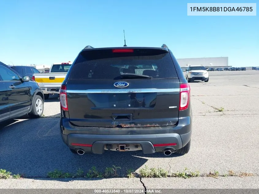 2013 Ford Explorer VIN: 1FM5K8B81DGA46785 Lot: 40533540