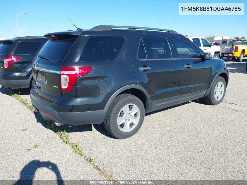 2013 Ford Explorer VIN: 1FM5K8B81DGA46785 Lot: 40533540