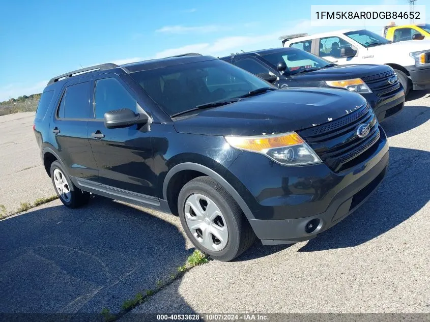 2013 Ford Explorer Police Interceptor VIN: 1FM5K8AR0DGB84652 Lot: 40533628