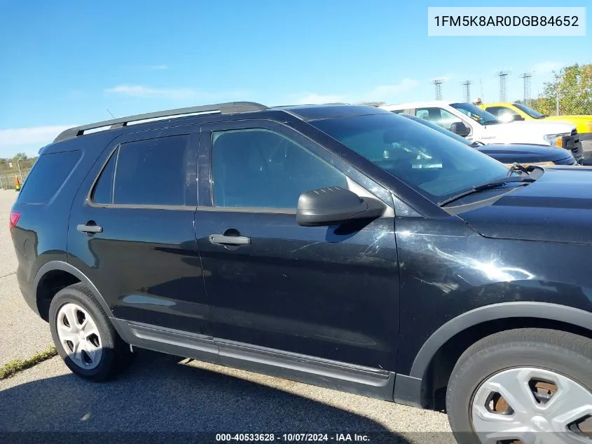 2013 Ford Explorer Police Interceptor VIN: 1FM5K8AR0DGB84652 Lot: 40533628