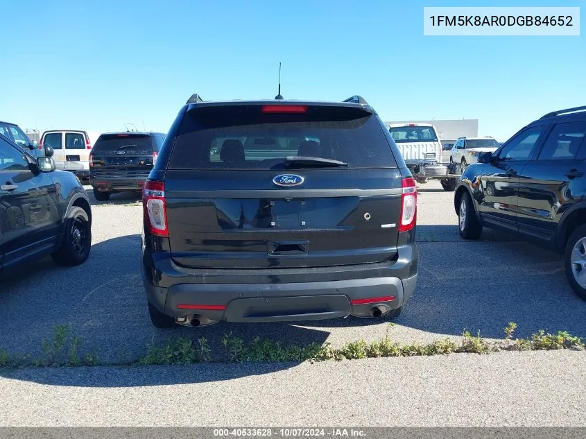 2013 Ford Explorer Police Interceptor VIN: 1FM5K8AR0DGB84652 Lot: 40533628