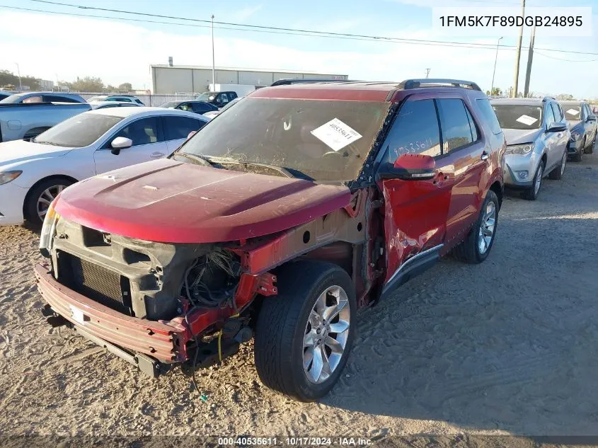 2013 Ford Explorer Limited VIN: 1FM5K7F89DGB24895 Lot: 40535611