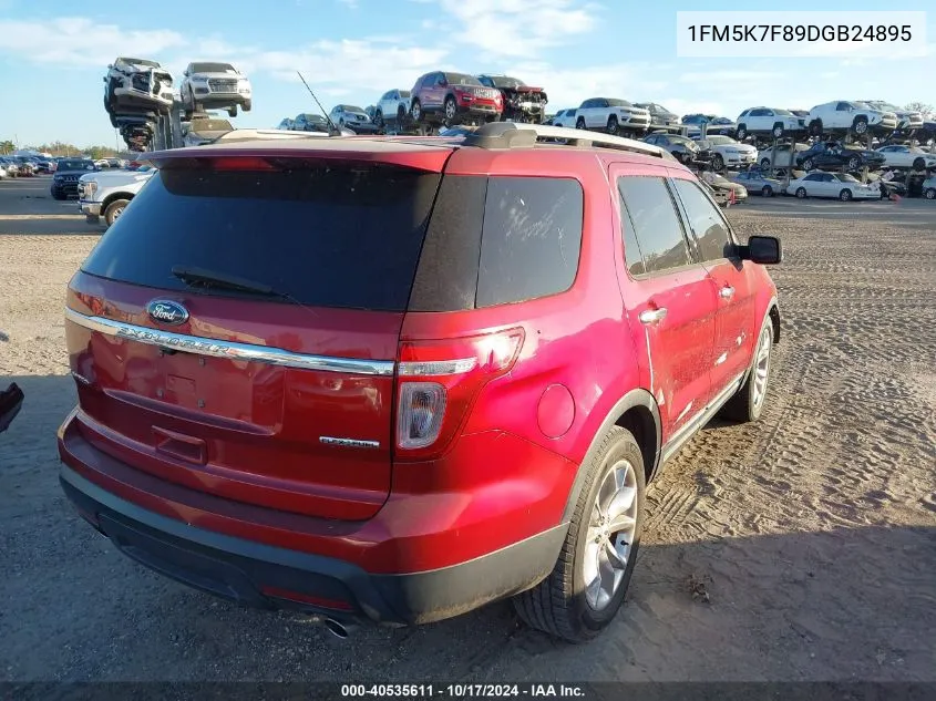 2013 Ford Explorer Limited VIN: 1FM5K7F89DGB24895 Lot: 40535611