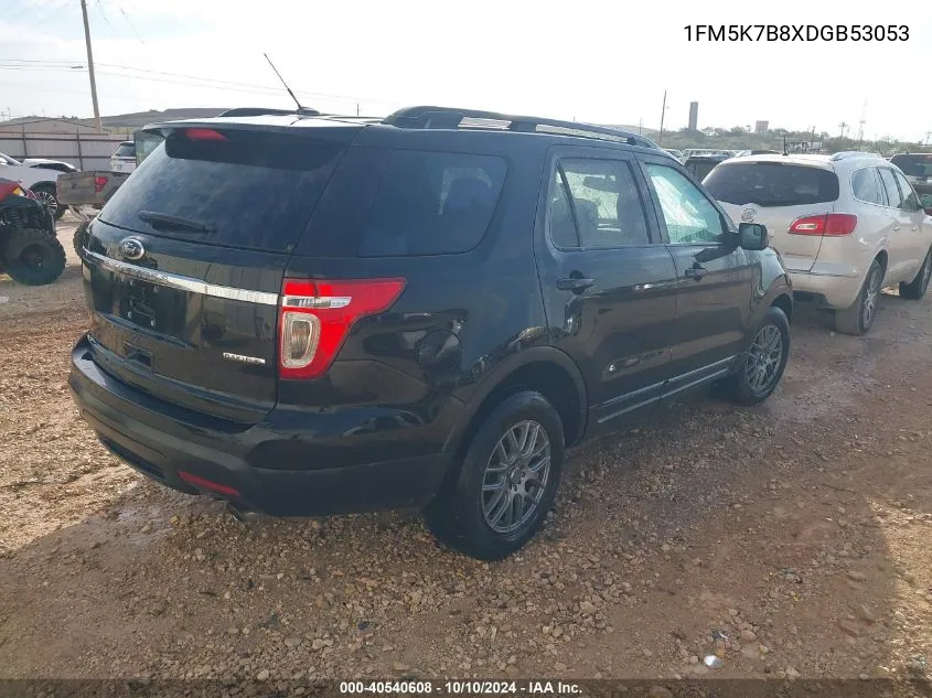 2013 Ford Explorer VIN: 1FM5K7B8XDGB53053 Lot: 40540608