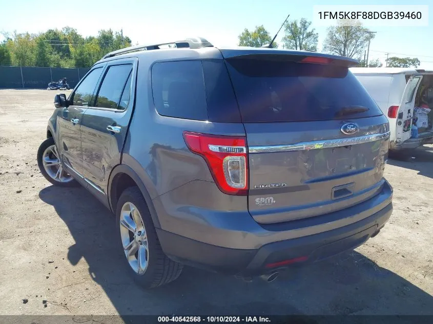 2013 Ford Explorer Limited VIN: 1FM5K8F88DGB39460 Lot: 40542568