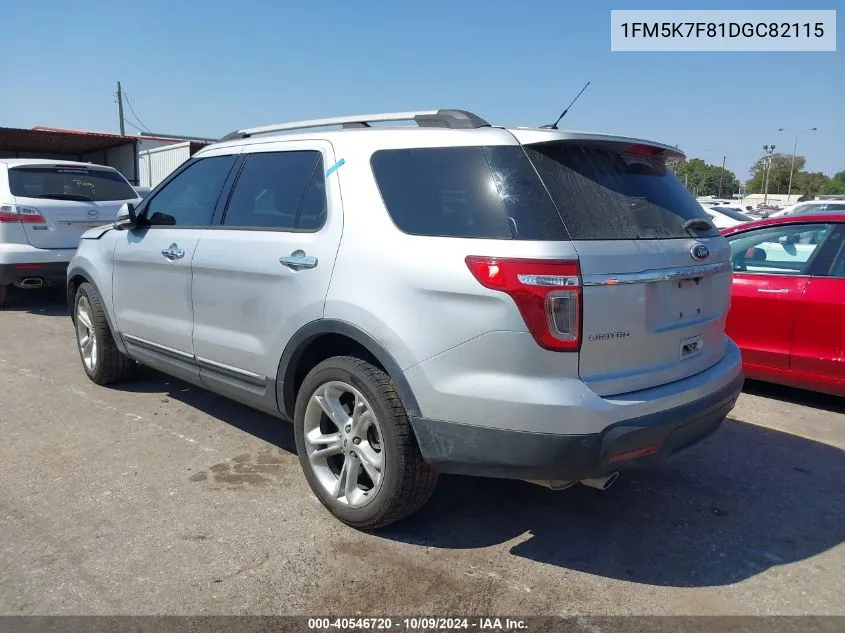 2013 Ford Explorer Limited VIN: 1FM5K7F81DGC82115 Lot: 40546720