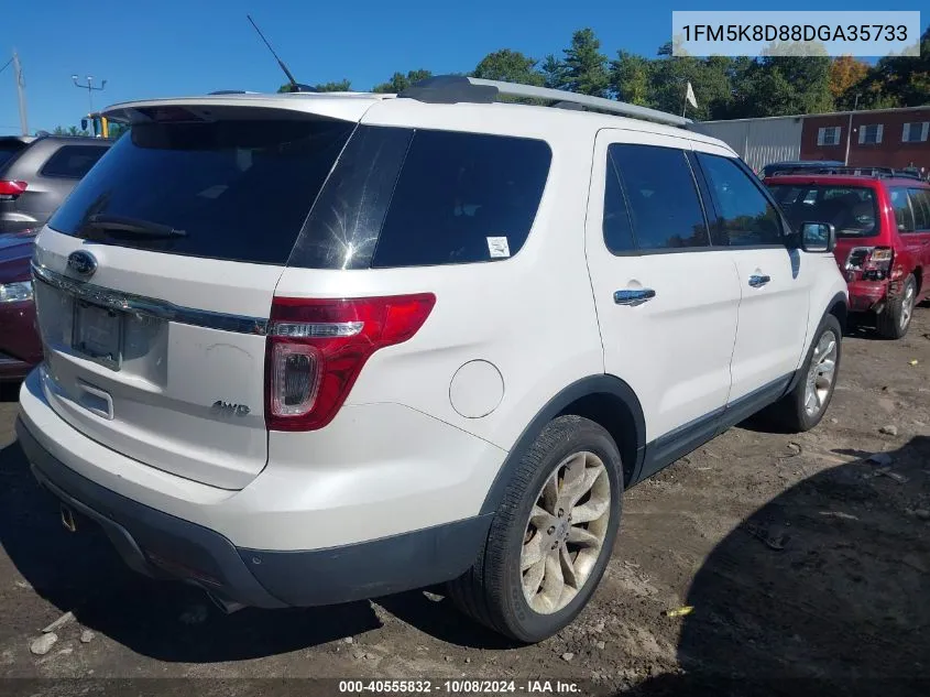 2013 Ford Explorer Xlt VIN: 1FM5K8D88DGA35733 Lot: 40555832