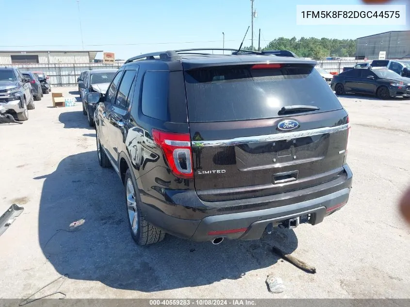 2013 Ford Explorer Limited VIN: 1FM5K8F82DGC44575 Lot: 40559283