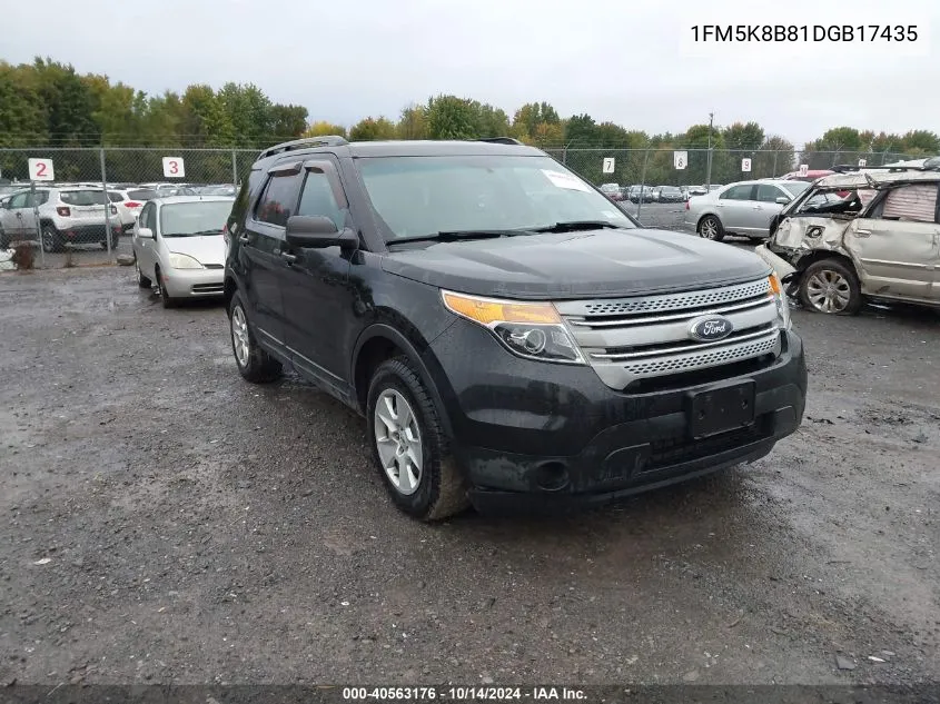 2013 Ford Explorer VIN: 1FM5K8B81DGB17435 Lot: 40563176