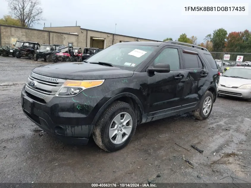 2013 Ford Explorer VIN: 1FM5K8B81DGB17435 Lot: 40563176