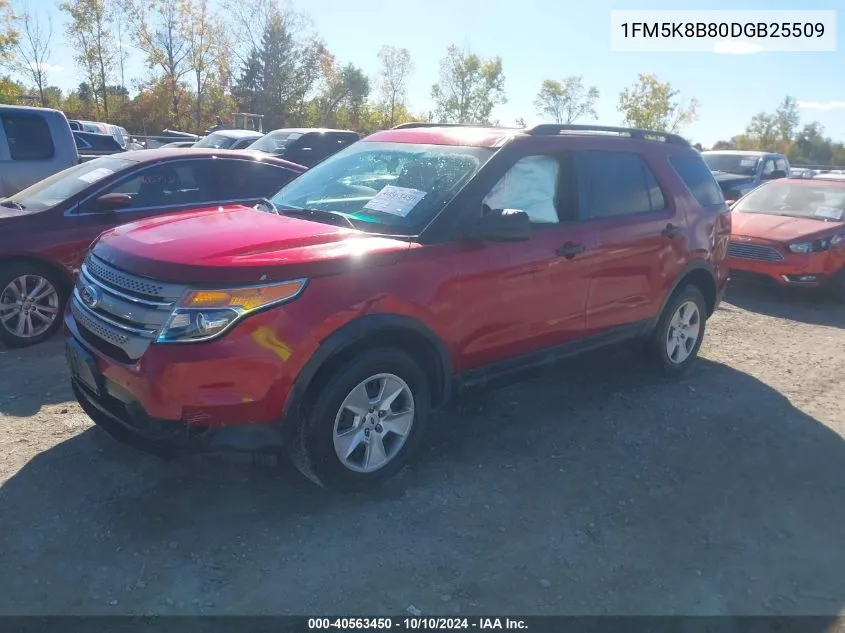 1FM5K8B80DGB25509 2013 Ford Explorer