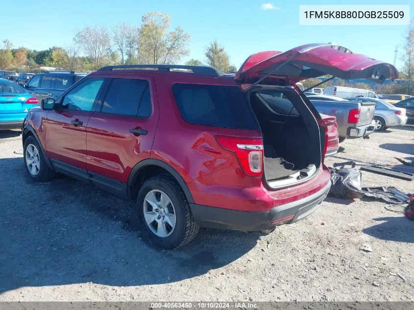 1FM5K8B80DGB25509 2013 Ford Explorer