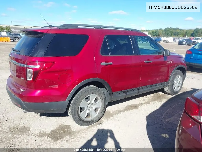 2013 Ford Explorer VIN: 1FM5K8B80DGB25509 Lot: 40563450