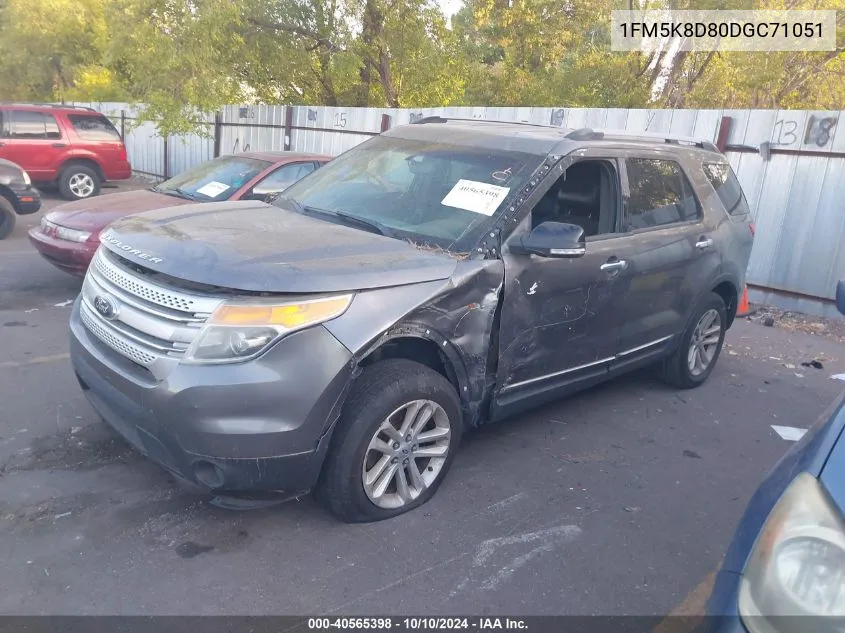 2013 Ford Explorer Xlt VIN: 1FM5K8D80DGC71051 Lot: 40565398