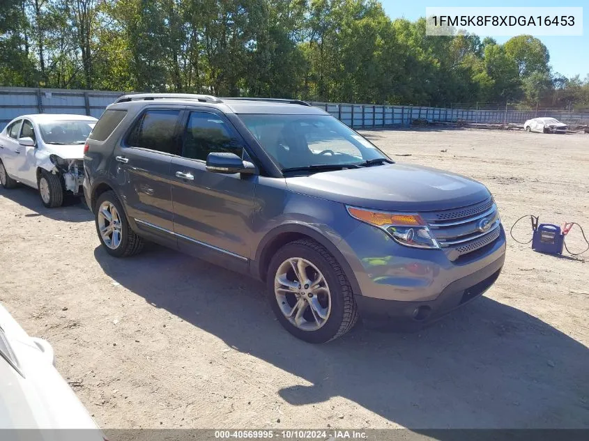 1FM5K8F8XDGA16453 2013 Ford Explorer Limited