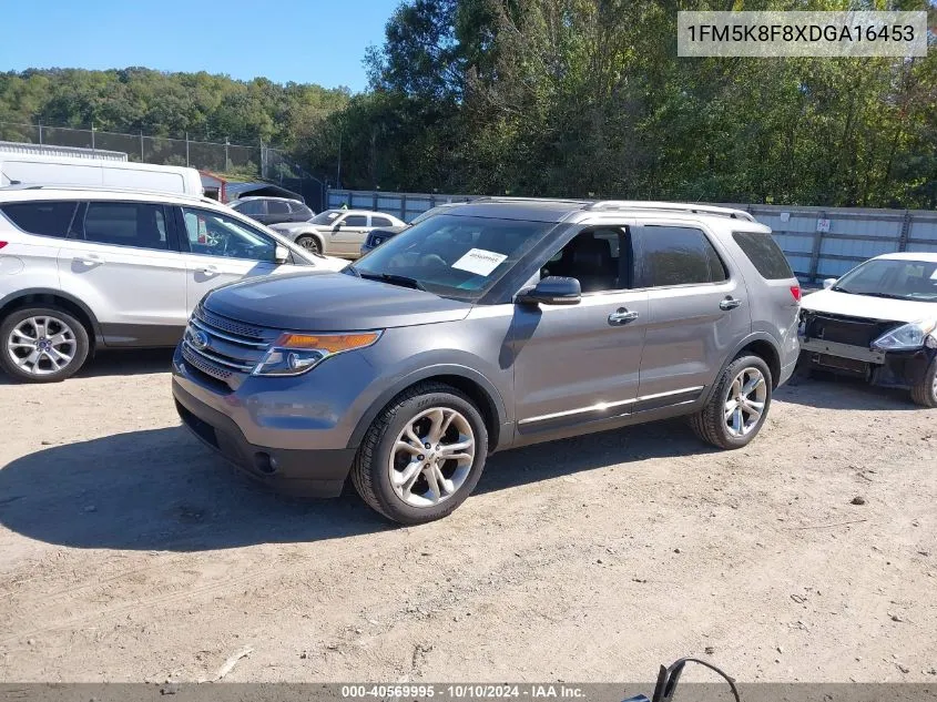 2013 Ford Explorer Limited VIN: 1FM5K8F8XDGA16453 Lot: 40569995