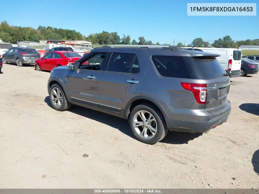 2013 Ford Explorer Limited VIN: 1FM5K8F8XDGA16453 Lot: 40569995